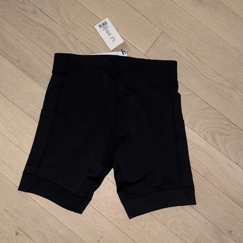ASRV Men’s Workout Tight Shorts Size M Black - Picture 2 of 2